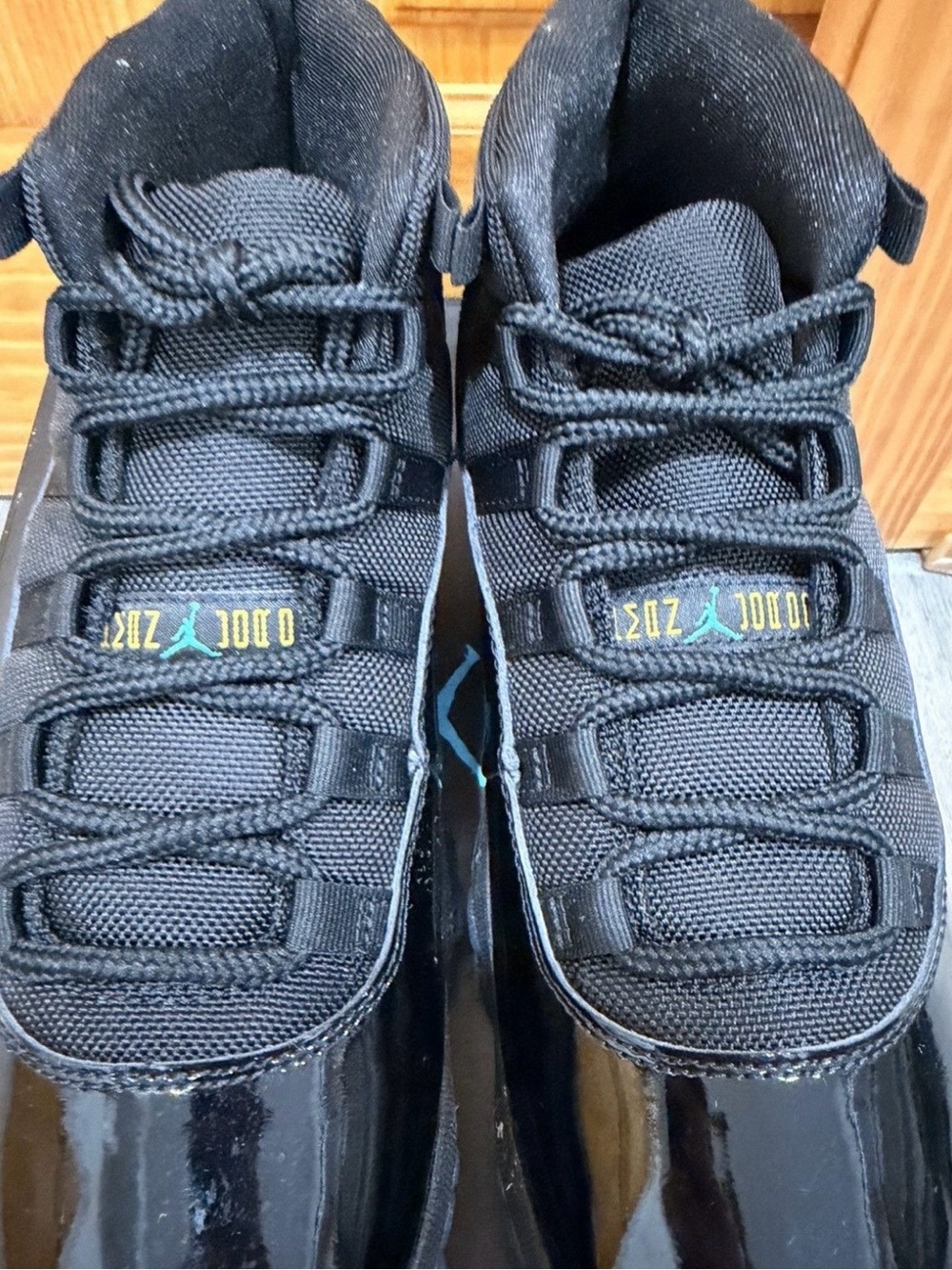 Jordan 11 Retro Black with Blue Jumpman - Picture 8 of 10